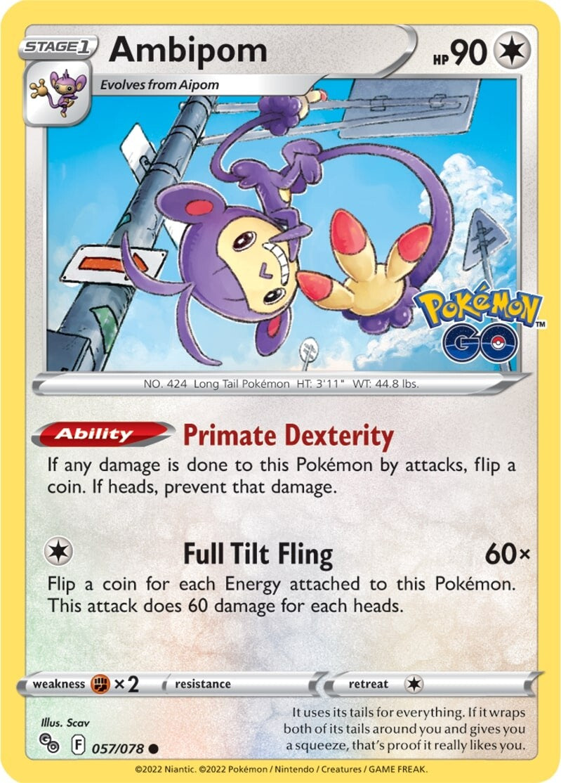 Ambipom (057/078) [Pokémon GO] | Galaxy Games LLC