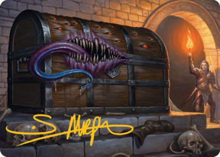 Mimic Art Card (Gold-Stamped Signature) [Dungeons & Dragons: Adventures in the Forgotten Realms Art Series] | Galaxy Games LLC