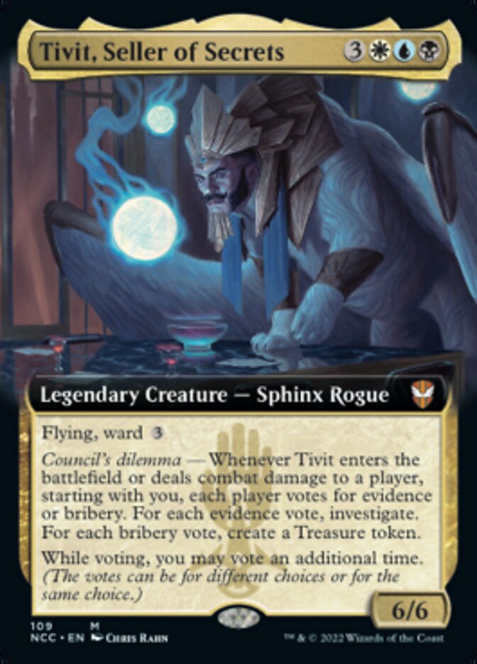 Tivit, Seller of Secrets (Extended Art) [Streets of New Capenna Commander] | Galaxy Games LLC