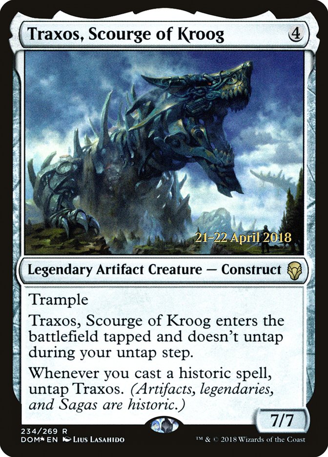 Traxos, Scourge of Kroog [Dominaria Prerelease Promos] | Galaxy Games LLC