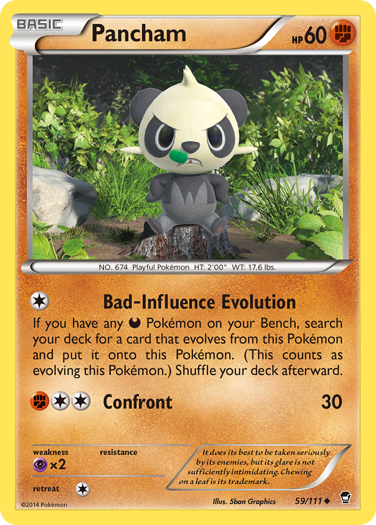 Pancham (59/111) [XY: Furious Fists] | Galaxy Games LLC