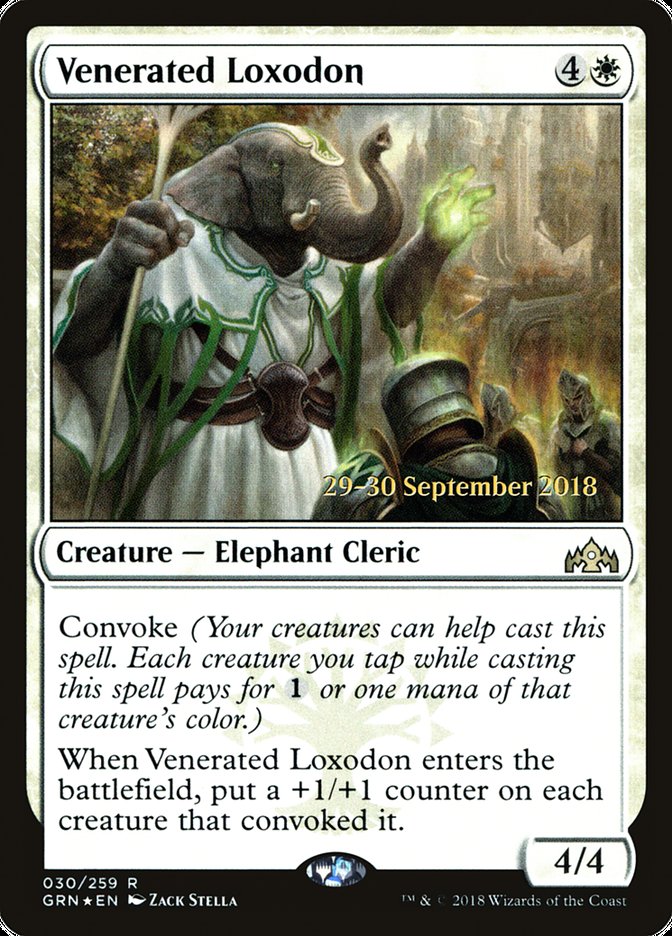 Venerated Loxodon [Guilds of Ravnica Prerelease Promos] | Galaxy Games LLC