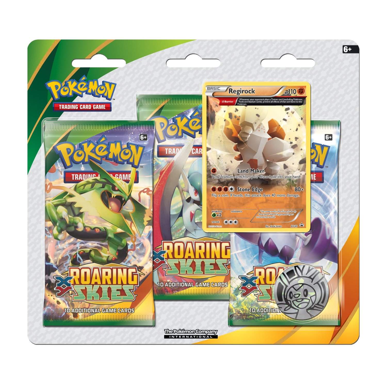 XY: Roaring Skies - 3-Pack Blister (Regirock) | Galaxy Games LLC