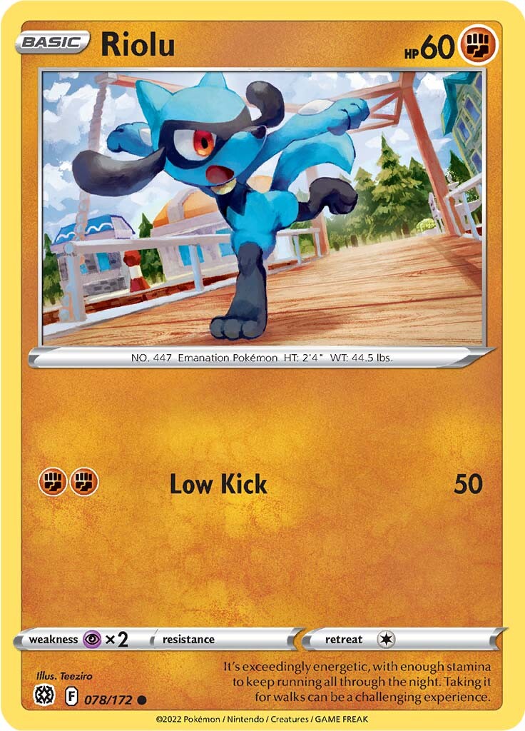 Riolu (078/172) [Sword & Shield: Brilliant Stars] | Galaxy Games LLC