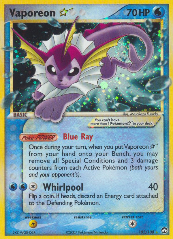 Vaporeon Star (102/108) [EX: Power Keepers] | Galaxy Games LLC