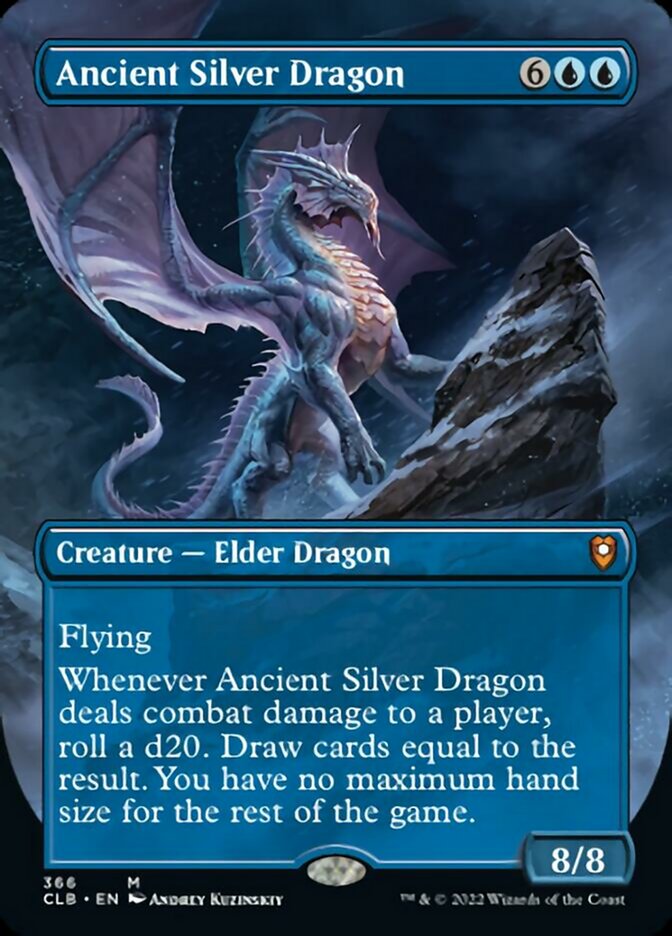 Ancient Silver Dragon (Borderless Alternate Art) [Commander Legends: Battle for Baldur's Gate] | Galaxy Games LLC