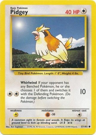 Pidgey (57/102) [Base Set Unlimited] | Galaxy Games LLC