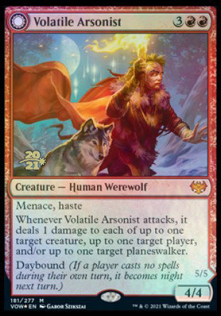 Volatile Arsonist // Dire-Strain Anarchist [Innistrad: Crimson Vow Prerelease Promos] | Galaxy Games LLC