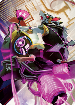 Nashi, Moon Sage's Scion Art Card [Kamigawa: Neon Dynasty Art Series] | Galaxy Games LLC