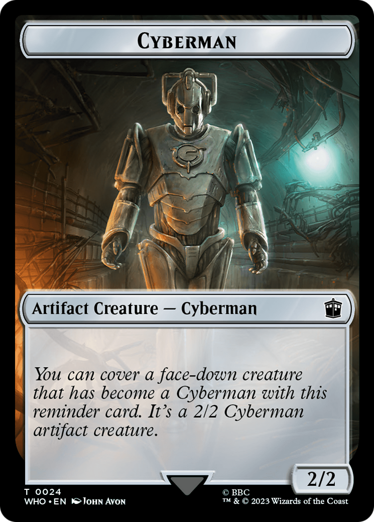 Copy // Cyberman Double-Sided Token [Doctor Who Tokens] | Galaxy Games LLC