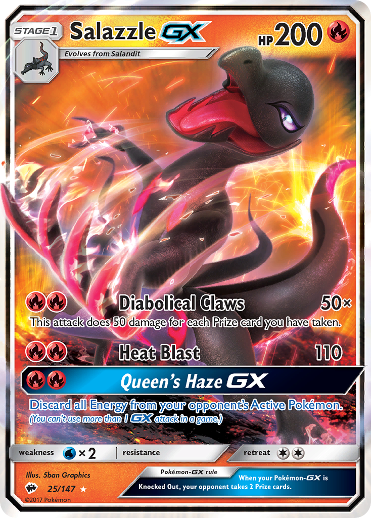 Salazzle GX (25/147) [Sun & Moon: Burning Shadows] | Galaxy Games LLC