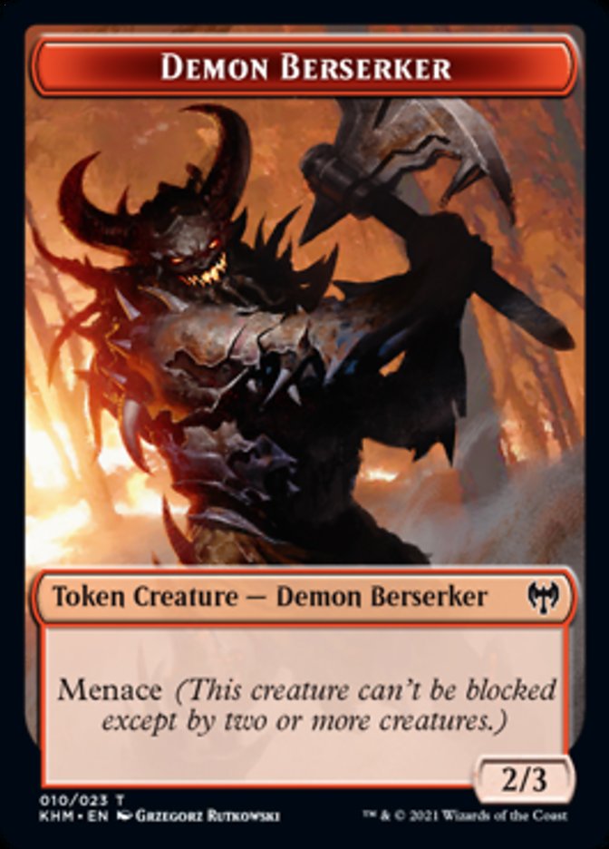 Demon Berserker Token [Kaldheim Tokens] | Galaxy Games LLC