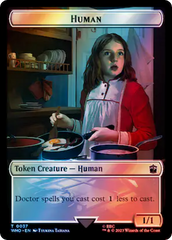 Human (0037) // Food (0057) Double-Sided Token (Surge Foil) [Doctor Who Tokens] | Galaxy Games LLC