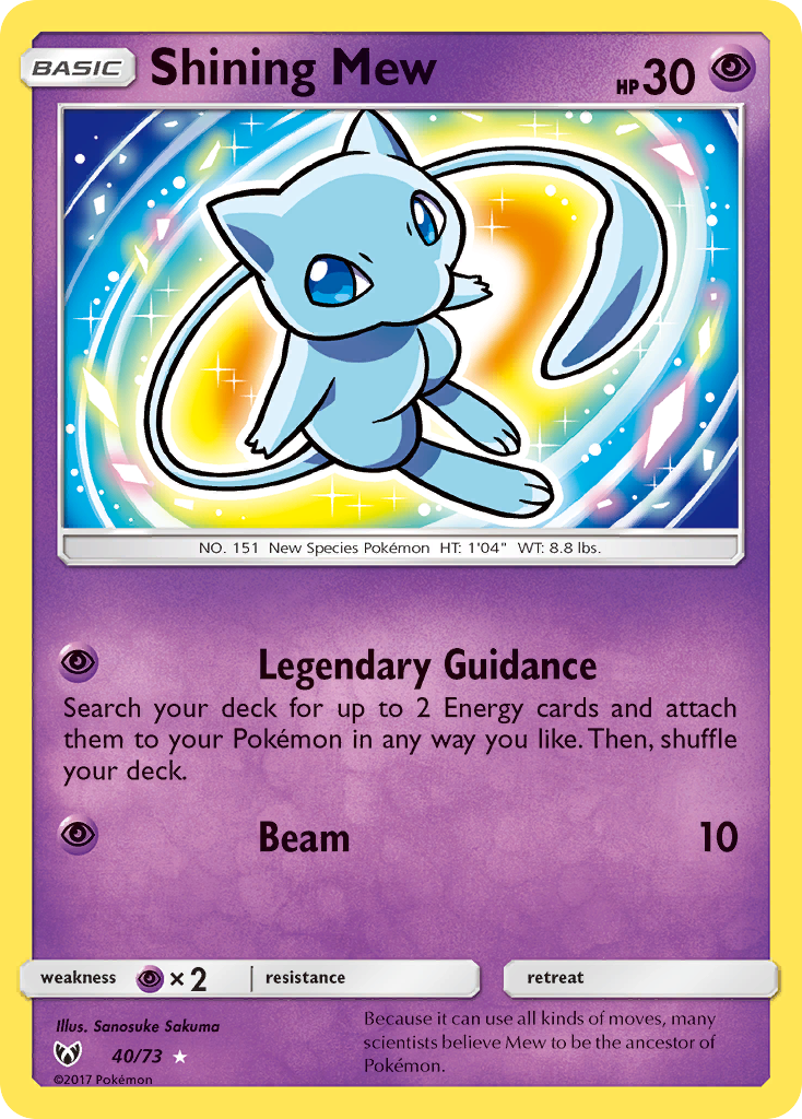 Shining Mew (40/73) [Sun & Moon: Shining Legends] | Galaxy Games LLC