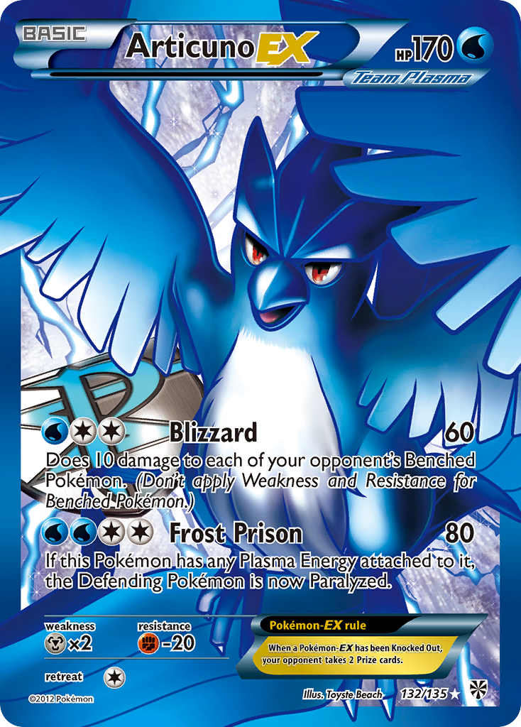 Articuno EX (132/135) [Black & White: Plasma Storm] | Galaxy Games LLC