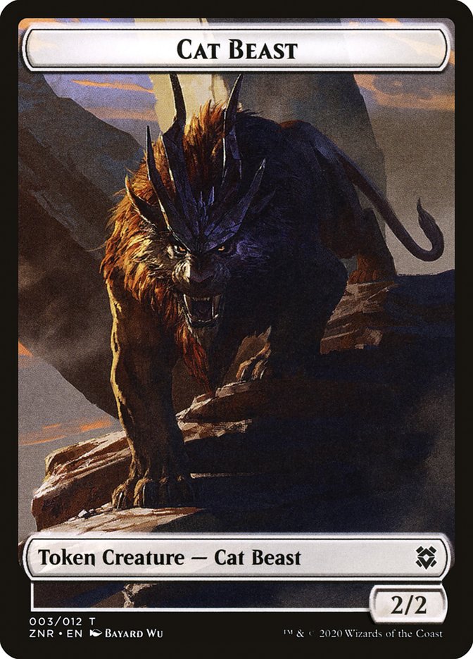 Cat Beast Token [Zendikar Rising Tokens] | Galaxy Games LLC