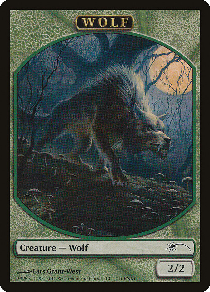 Human // Wolf Double-sided Token [Friday Night Magic 2012] | Galaxy Games LLC