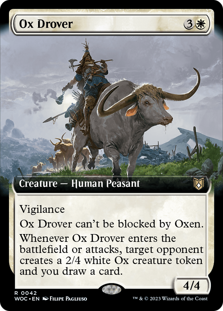 Ox Drover (Extended Art) [Wilds of Eldraine Commander] | Galaxy Games LLC