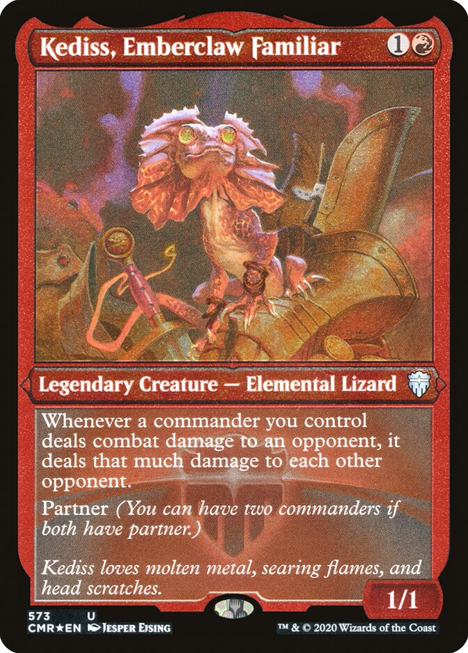 Kediss, Emberclaw Familiar (Etched) [Commander Legends] | Galaxy Games LLC