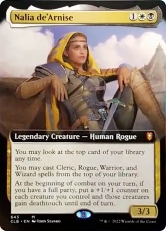 Nalia de'Arnise (Extended Art) [Commander Legends: Battle for Baldur's Gate] | Galaxy Games LLC