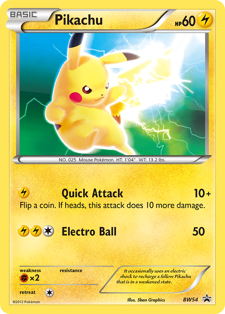 Pikachu (BW54) [Black & White: Black Star Promos] | Galaxy Games LLC