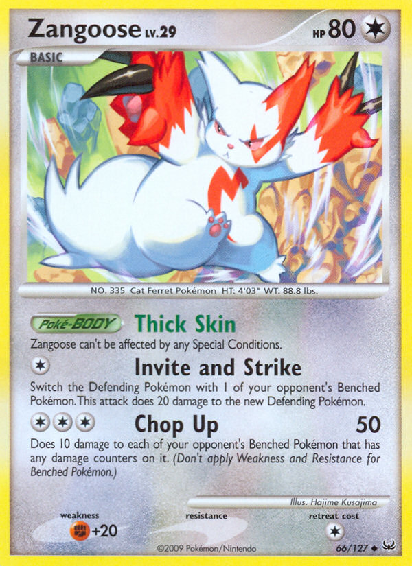 Zangoose (66/127) [Platinum: Base Set] | Galaxy Games LLC