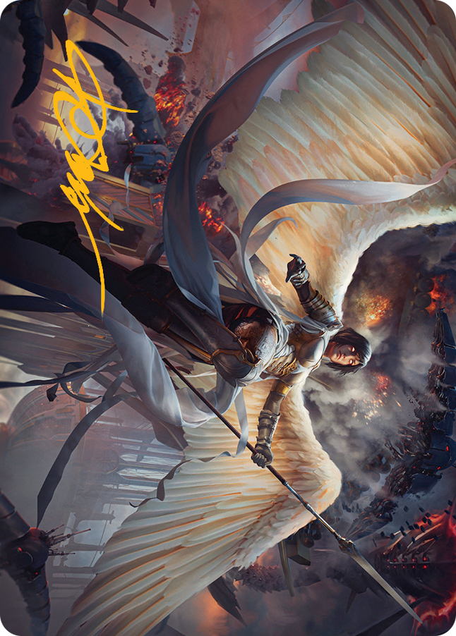 Serra Faithkeeper Art Card (Gold-Stamped Signature) [March of the Machine Art Series] | Galaxy Games LLC