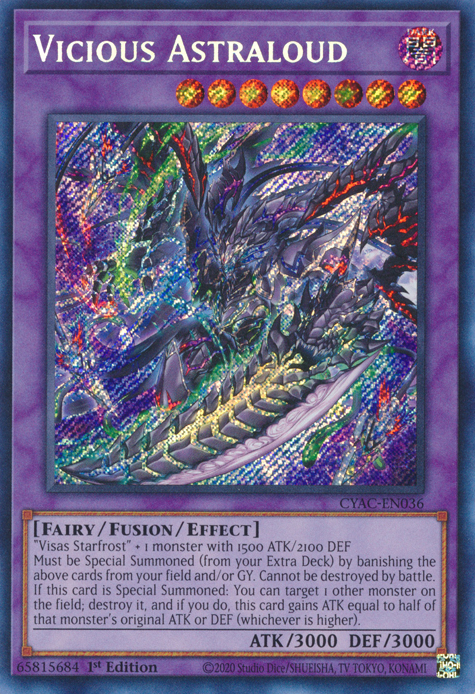 Vicious Astraloud [CYAC-EN036] Secret Rare | Galaxy Games LLC