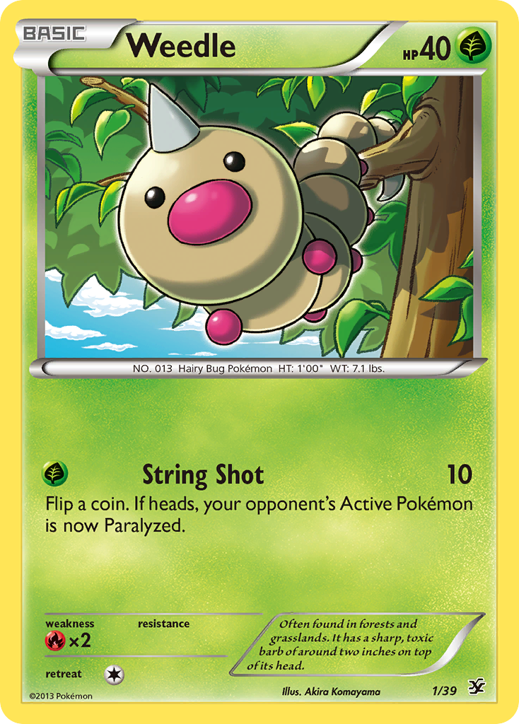 Weedle (1/39) [XY: Kalos Starter Set] | Galaxy Games LLC