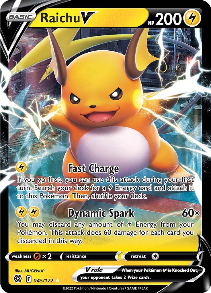 Raichu V (045/172) [Sword & Shield: Brilliant Stars] | Galaxy Games LLC