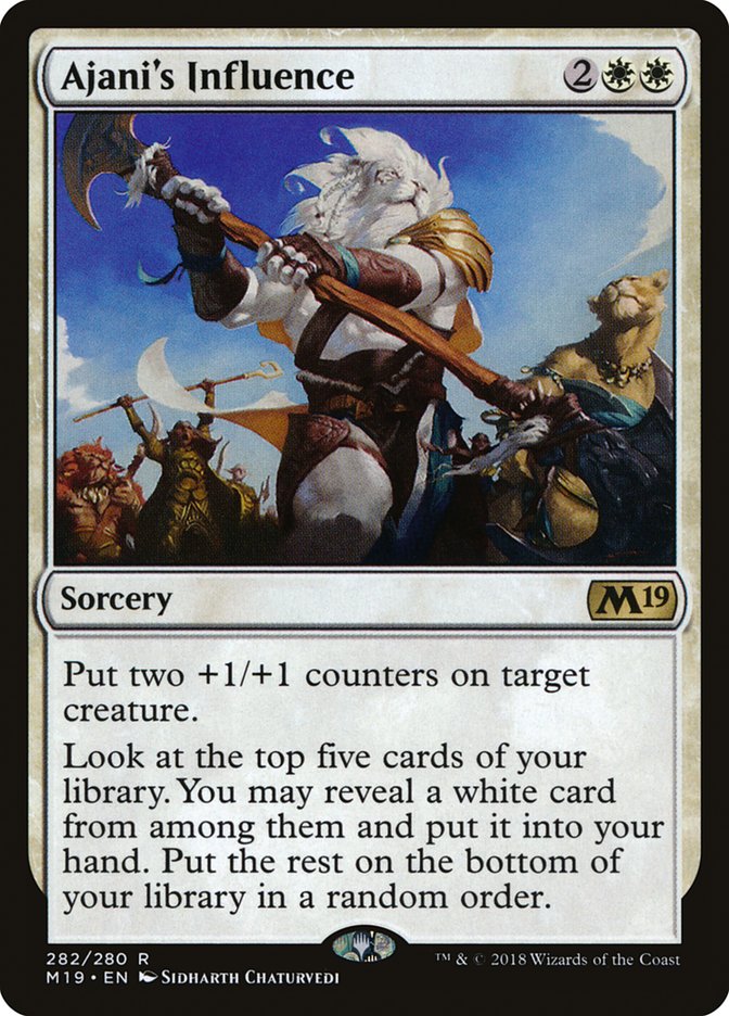 Ajani's Influence [Core Set 2019] | Galaxy Games LLC