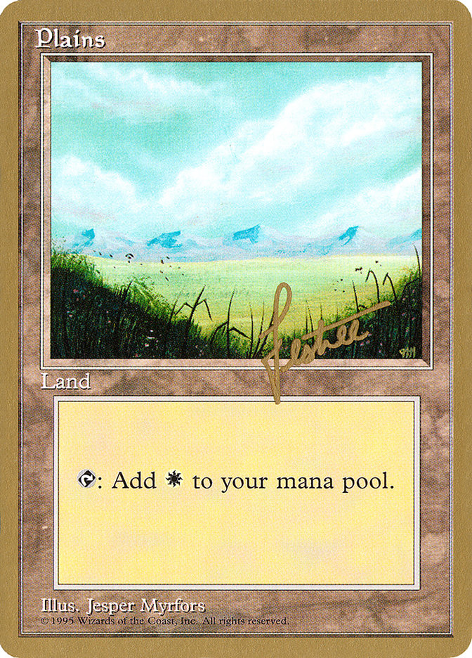 Plains (bl366) (Bertrand Lestree) [Pro Tour Collector Set] | Galaxy Games LLC