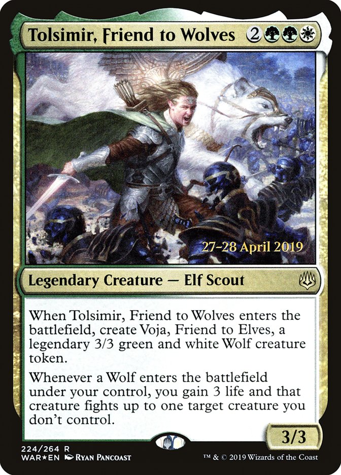 Tolsimir, Friend to Wolves [War of the Spark Prerelease Promos] | Galaxy Games LLC