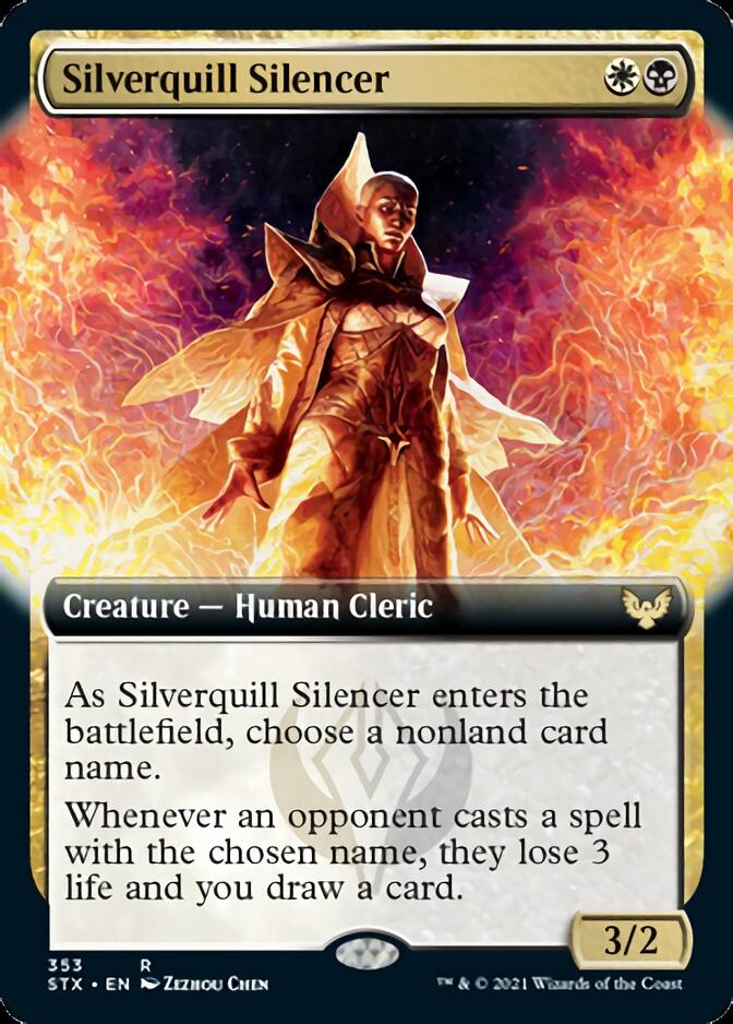 Silverquill Silencer (Extended Art) [Strixhaven: School of Mages] | Galaxy Games LLC