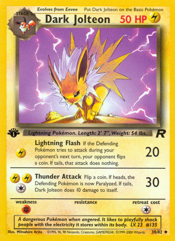 Dark Jolteon (38/82) [Team Rocket 1st Edition] | Galaxy Games LLC