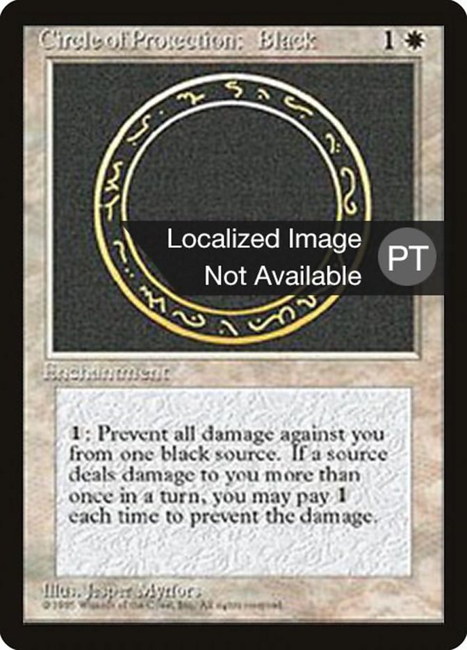 Circle of Protection: Black [Fourth Edition (Foreign Black Border)] | Galaxy Games LLC