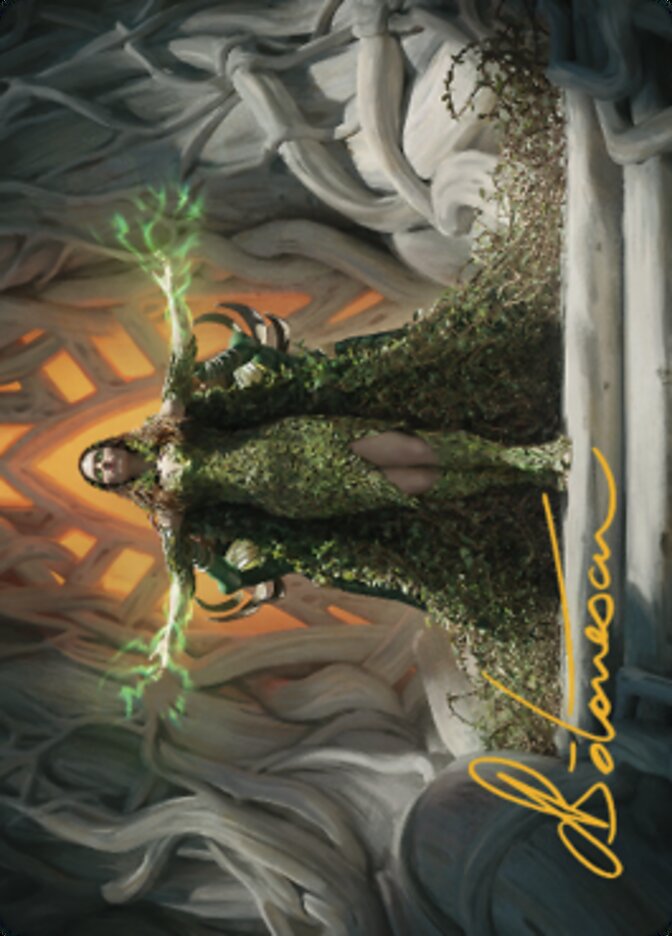 Titania, Voice of Gaea Art Card (Gold-Stamped Signature) [The Brothers' War Art Series] | Galaxy Games LLC