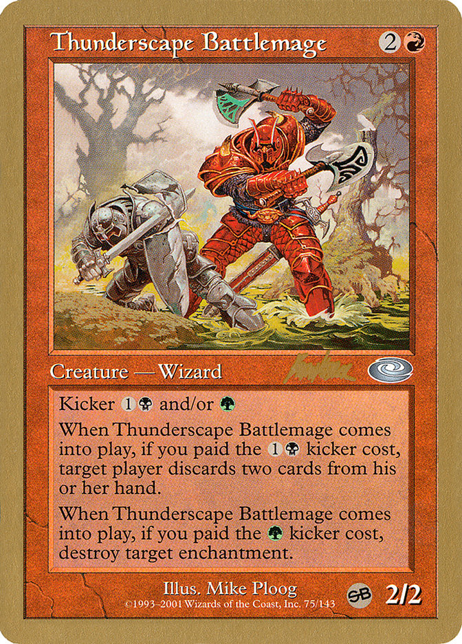 Thunderscape Battlemage (Brian Kibler) (SB) [World Championship Decks 2002] | Galaxy Games LLC