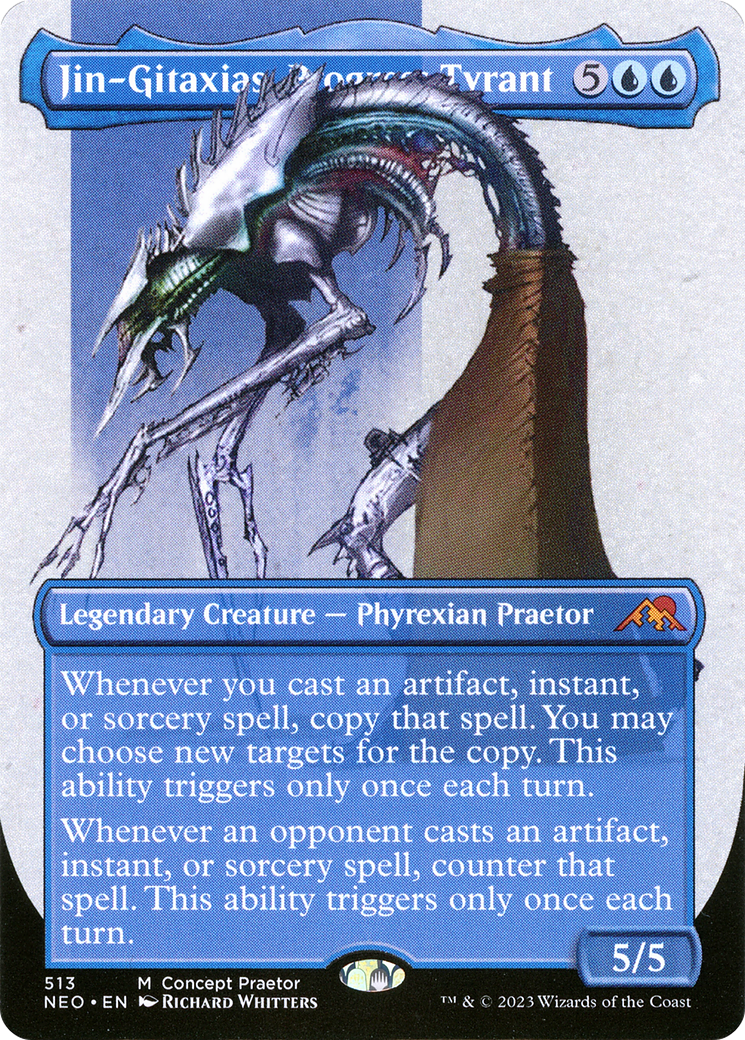 Jin-Gitaxias, Progress Tyrant (Borderless Concept Praetors) [Phyrexia: All Will Be One] | Galaxy Games LLC