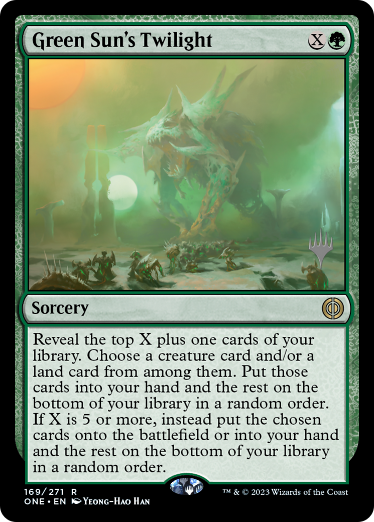 Green Sun's Twilight (Promo Pack) [Phyrexia: All Will Be One Promos] | Galaxy Games LLC
