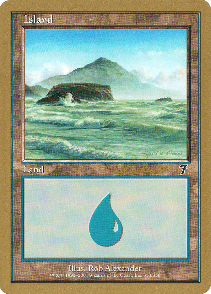 Island (ab333) (Alex Borteh) [World Championship Decks 2001] | Galaxy Games LLC