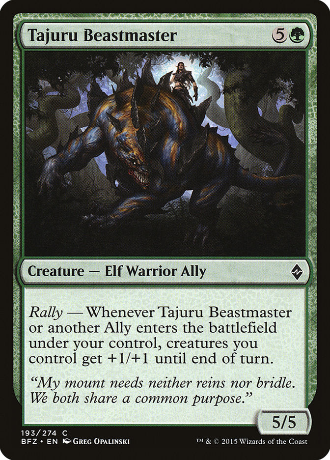 Tajuru Beastmaster [Battle for Zendikar] | Galaxy Games LLC