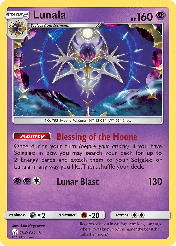 Lunala (102/236) [Sun & Moon: Cosmic Eclipse] | Galaxy Games LLC