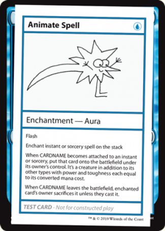 Animate Spell (2021 Edition) [Mystery Booster Playtest Cards] | Galaxy Games LLC