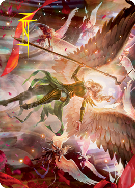 Sigarda's Summons Art Card (Gold-Stamped Signature) [Innistrad: Crimson Vow Art Series] | Galaxy Games LLC