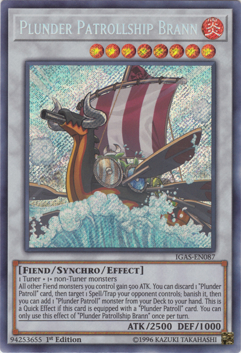 Plunder Patrollship Brann [IGAS-EN087] Secret Rare | Galaxy Games LLC