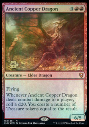 Ancient Copper Dragon [Commander Legends: Battle for Baldur's Gate Prerelease Promos] | Galaxy Games LLC