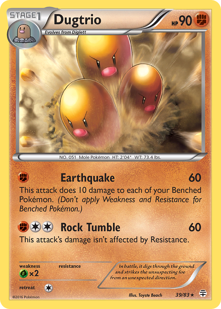 Dugtrio (39/83) [XY: Generations] | Galaxy Games LLC