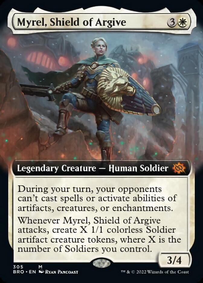 Myrel, Shield of Argive (Extended Art) [The Brothers' War] | Galaxy Games LLC