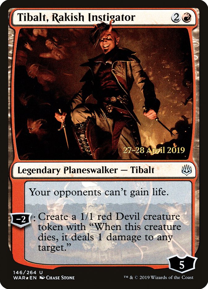 Tibalt, Rakish Instigator [War of the Spark Prerelease Promos] | Galaxy Games LLC